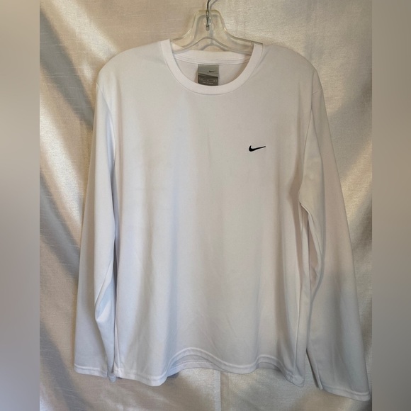 Nike Dri-Fit Advantage Long Sleeve Top White  Adult Lg - Picture 10 of 10